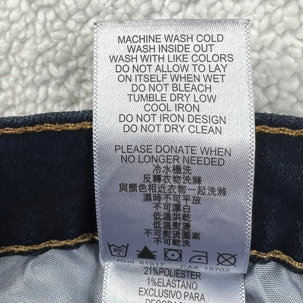 Levi Strauss & Co 510‎ Skinny Dark Wash Denim Jeans Boy's Size 14 Reg W27 L27